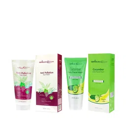GEMBLUE BioCare Combo of Anti-Pollution with Green tea and Cucumber Face Washes 150ml each image 2