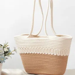 Bajo's Self Designed Structured Jute Shoulder Bag image 2