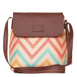 ZOUK Geometric Printed Structured Sling Bag image 2
