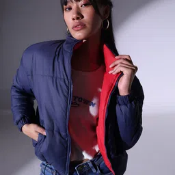 Hubberholme Reversible Mock Collar Puffer Jacket-image-25