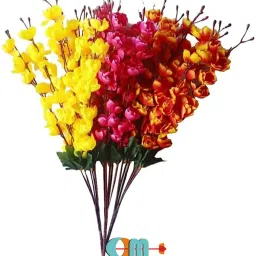 Orchids Artificial Flower Yellow, Pink, Gold Orchids Artificial Flower-7