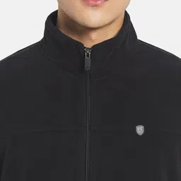 Octave Men Black Front-Open Sweatshirt image 4
