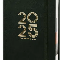 Hardbound Leather Cover New Year Diary 2025 with Dates and Monthly Planner 2025 A5 Diary Ruled 344 Pages-picture-25