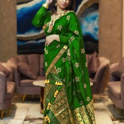 Printed, Self Design Mekhela Chador Polyester Saree-image-65