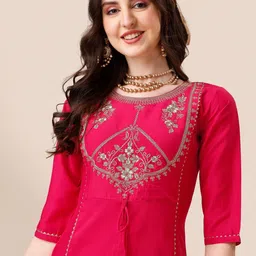 KALINI Yoke Design Regular Gotta Patti Kurta With Palazzos & Dupatta image 5