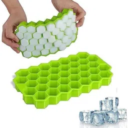 Honeycomb 37 Cavity Ice Cube Tray for Small Cubes Green Plastic Ice Cube Tray-18