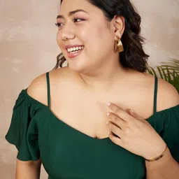 Berrylush Curve Plus Size Flutter Sleeve Maxi Dress image 2