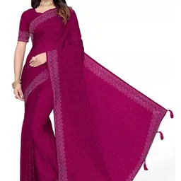 Florence Pure Georgette Fusion Saree-image-88