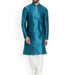 Sadree Men Solid Kurta with Churidar-image-60