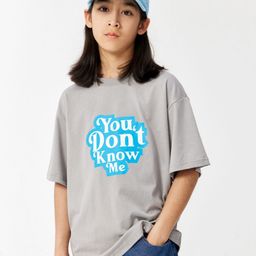 LULU & SKY Girls Typography Printed Pure Cotton Boxy T-shirt-picture-47