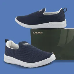 Lakhani Vardaan Men Canvas Woven Design Slip-On Sneakers-image-9