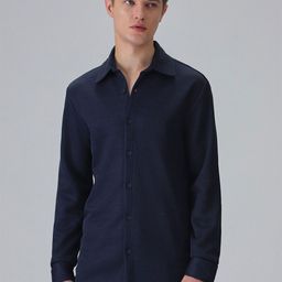 Banana Club Men Classic Slim Fit Textured Casual Shirt-image-37