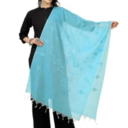 A R SILK DUPATTA HUB Ethnic Motifs Embroidered Dupatta-picture-30