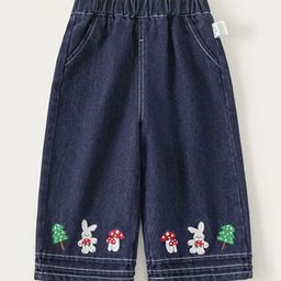 LULU & SKY Girls Cotton Wide Leg Mid-Rise Clean Look Jeans-picture-48