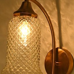 SOMIL White Printed Glass Cylinder Shaped Wall Lamp-image-73
