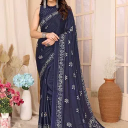 Lookmark Ethnic Motifs Printed Saree With Blouse Piece-33