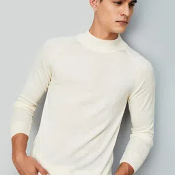 max Men Solid Mock Collar Pullover-image-9
