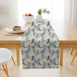 STITCHNEST Beige & Blue Printed TableRunner-picture-15