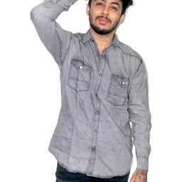 DENIMKING Men Grey Kurtas-picture-5