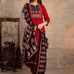 Moda Rapido Women Ethnic Motifs Printed Pure Cotton Kurta with Palazzos & With Dupatta-14