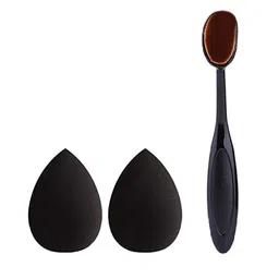 skrynnzer Set Of 3 Makeup Sponges & Foundation Brush-10