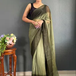 HERE&NOW Pure Crepe Jamdani Saree-image-64