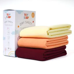 TIDY SLEEP Maroon 3 Pieces Cotton Waterproof & Breathable Mattress Protectors-picture-34