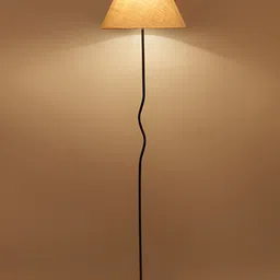 Devansh White & Black Frustum Floor Lamps With Shade-29