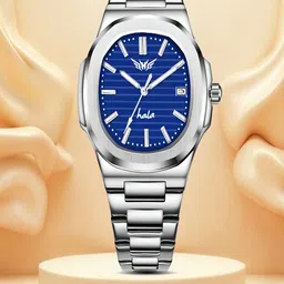 Hala Men Aluminium Dial & Stainless Steel Straps Analogue Watch Hala-3240-Blue-10