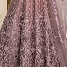 JULEE Embellished Embroidered Net Fit & Flare Maxi Dress image 2