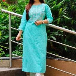 Danilo Women Pure Cotton Kurta-14