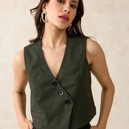 Virgio Milo Deep V-Neck Sleeveless Vest-34