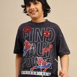 Kids Ville Boys Spiderman Printed Pure Cotton Regular Fit T-shirt-picture-35