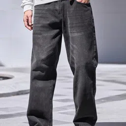 DENIMLOOK Men Baggy Mid-Rise Light Fade Stretchable Jeans-picture-35