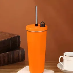 YELONA Orange Single Stainless Steel Solid Double Wall Vacuum Water Bottle-36