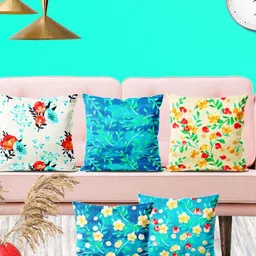ArtzFolio Multicoloured Set of 5 Square Cushion Covers-image-100