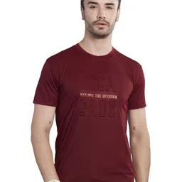 BE POSITIVE Men Typography Printed Round Neck T-shirt-image-75