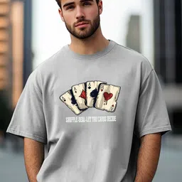CLAFOUTIS Men Cotton Printed Drop-Shoulder Sleeves T-shirt-image-57