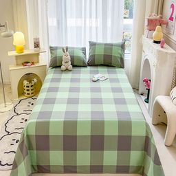 JC HOME Green & Grey Printed 140 TC Queen Bedsheet Set- 2.0 m x 2.4 m-image-51