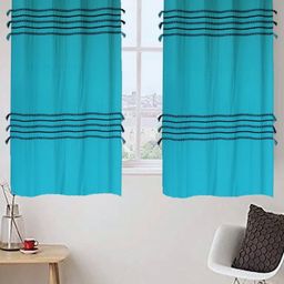 Dekor World Multicoloured Set of 2 Embellished Window Curtain-image-83