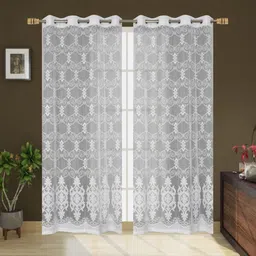 BIGGER FISH White Set of 2 Sheer Door Curtain-image-60