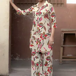 MOJILAA Printed Cotton Tunic & Trousers Co-Ord Set-picture-39