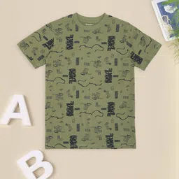 Pantaloons Junior Boys Conversational Printed Round Neck Pure Cotton T-shirt-picture-10