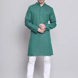 Enchanted Drapes Men Flared Sleeves Thread Work Kurta-picture-23