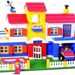 sanchi creation Multi Coloured 900+Pcs Mega Jumbo Architect Building Blocks with Attractive Blocks and Smooth Rounded Edges - Building Blocks for Kids as Well as Adults (900+ Blocks) - Blocks Game image 2