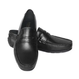 RAPAWALK Men Leather Slip-On Square Toe Loafers-picture-3