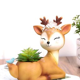 Aura White & Brown Birds & Animals Figurine Showpiece-image-44