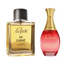 La Pink Set Of 2 24 Carat & Red Carpet Long Lasting Perfume - 100 ml Each-37