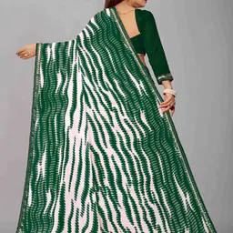 Flip The Style Printed Pure Georgette Block Print Saree image 2
