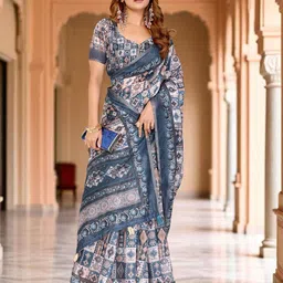 PAMPER YOURSELF Ethnic Motifs Silk Blend Saree-picture-2